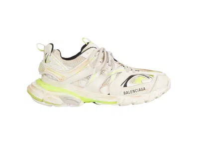 Pre-owned Balenciaga Men's  Track Worn Out In Fluo Sneakers In White/yellow