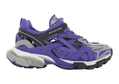 Pre-owned Balenciaga Men's  Track.2 Bicolour Violet Sneakers In Purple/grey/black