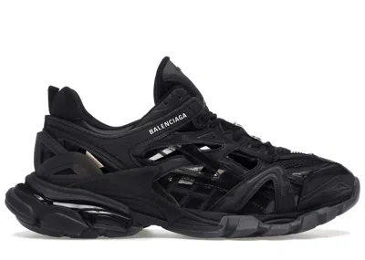 Pre-owned Balenciaga Men's  Track.2 Clear Sole Sneakers In Black