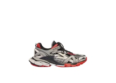 Pre-owned Balenciaga Men's  Track.2 Sneakers In Black/grey/red