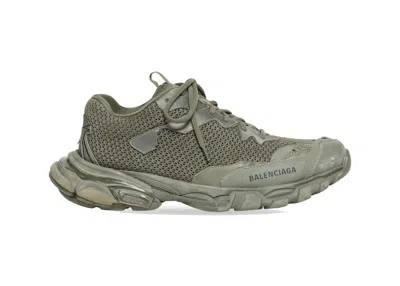 Pre-owned Balenciaga Men's  Track.3 Sneakers In Kaki In Brown