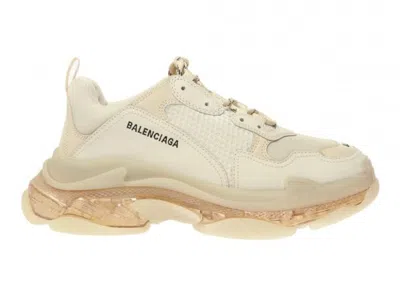 Pre-owned Balenciaga Men's  Triple S Clear Sole Sneakers In Beige