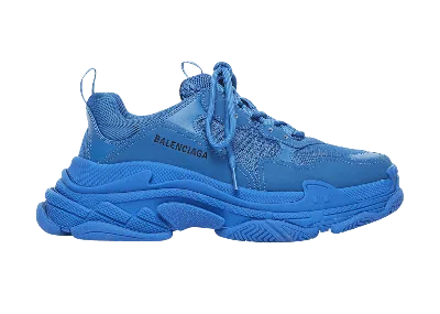 Pre-owned Balenciaga Men's  Triple S Sneakers In Blue