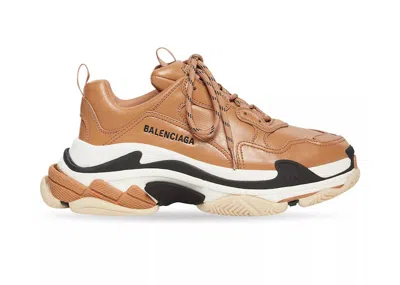 Pre-owned Balenciaga Men's  Triple S Sneakers In Nude/beige/sand