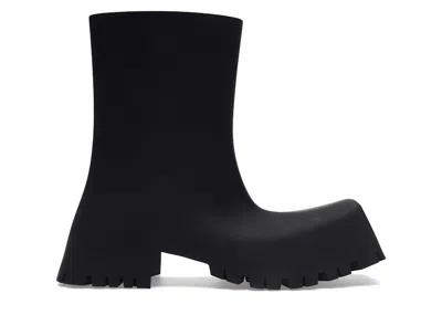 Pre-owned Balenciaga Men's  Trooper Rubber Boot Sneakers In Black
