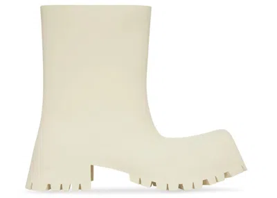 Pre-owned Balenciaga Men's  Trooper Rubber Boot Sneakers In White