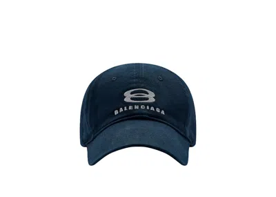 Pre-owned Balenciaga Men's  Unity Snowboard Cap In Indigo/grey