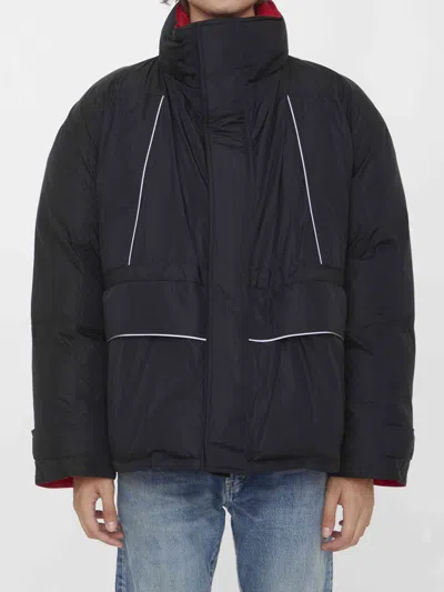 Balenciaga Men  Wrap Parka In Black