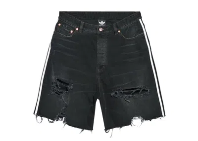 Pre-owned Balenciaga Men's  X Adidas Baggy Shorts In Black