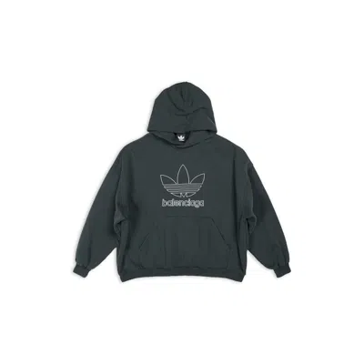 Pre-owned Balenciaga Men's  X Adidas Hoodie Large Fit In Green