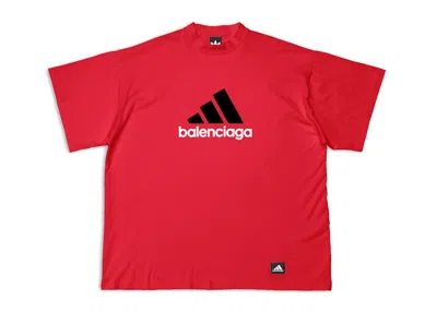 Pre-owned Balenciaga Men's  X Adidas Oversized T-shirt In Red