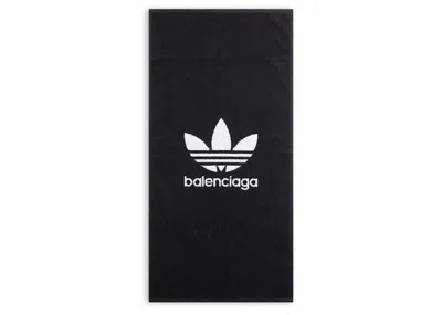 Pre-owned Balenciaga Men's  X Adidas Small Towel In Black