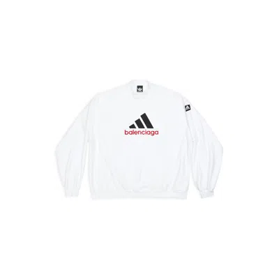 Pre-owned Balenciaga Men's  X Adidas Sweatshirt Oversized In White