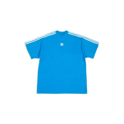 Pre-owned Balenciaga Men's  X Adidas T-shirt Oversized In Blue