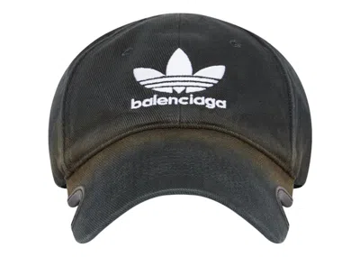 Pre-owned Balenciaga Men's  X Adidas Trefoil  Logo Cap In Black/white In Multi