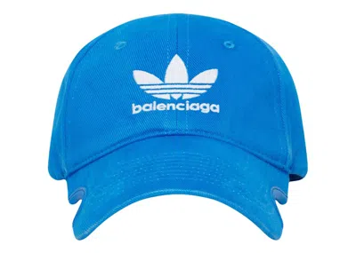 Pre-owned Balenciaga Men's  X Adidas Trefoil  Logo Cap In Blue/white