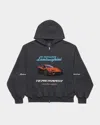 Balenciaga Lamborgini Small Fit Zip Up Hoodie In Gray