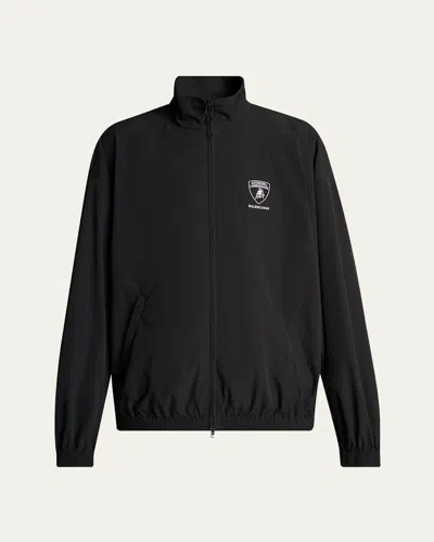 Balenciaga Men's  X Automobili Lamborghini Track Jacket In Black