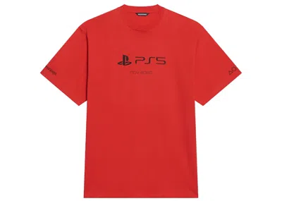 Pre-owned Balenciaga Men's  X Playstation Boxy T-shirt In Red