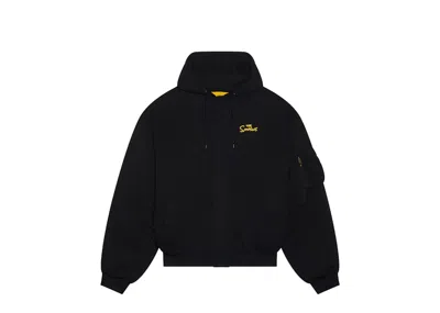 Pre-owned Balenciaga Men's  X The Simpsons Padded Bomber Hoodie In Black