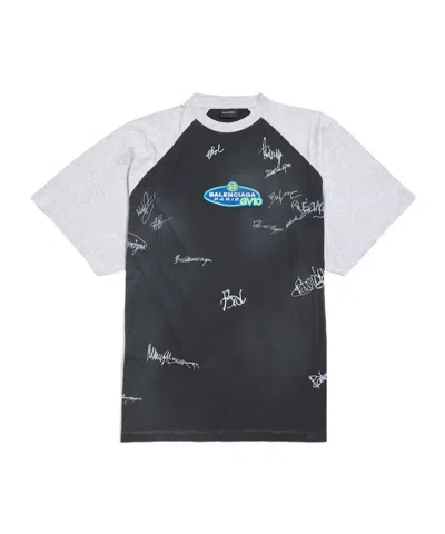 Balenciaga Raglan Oversized Tee In Black
