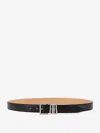 Balenciaga Men Bb Edit Leather Belt In Black