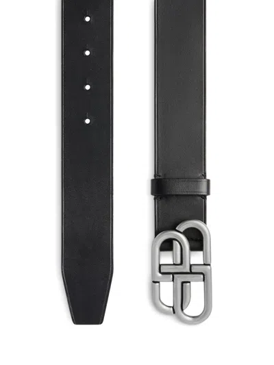 Balenciaga Men's Bb Extra Large Belt In Black
