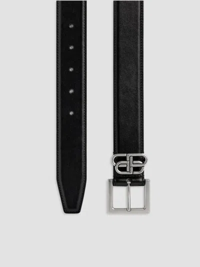 Balenciaga Men's Bb Loop Belt In White