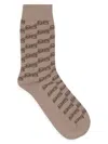 Balenciaga Men's Bb Monogram Socks In Brown