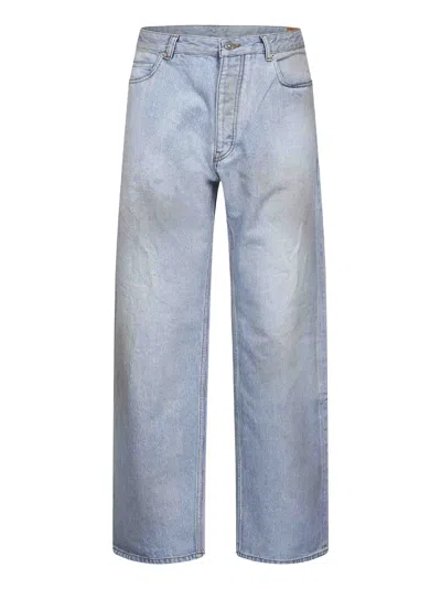 Balenciaga Men Bb Relaxed Fit Jeans In Blue