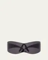 Balenciaga Mask-frame Sunglasses In Solid Grey