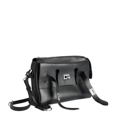 Balenciaga Men's Bel Air Zipped Messenger Bag Small  In Black