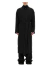 Balenciaga Trench Coat Belted 3/4 Sleeves In Black