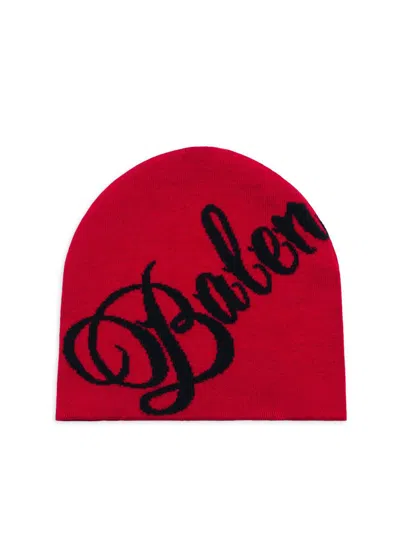 Balenciaga Men's Big B Beanie In Red