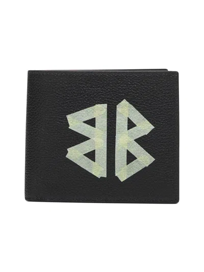 Balenciaga Men Black Cash Square Folded Wallet