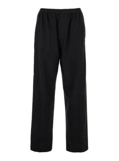 Balenciaga Men's Black Elastic Wool Pants For Ss24