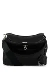 Balenciaga Men Black Leather Small Rodeo Messenger Crossbody Bag