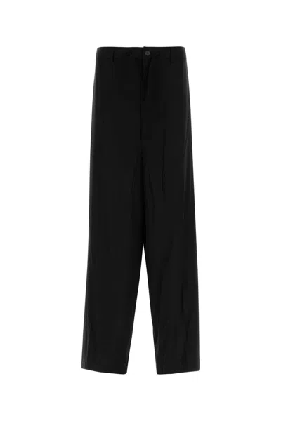 BALENCIAGA BALENCIAGA MEN BLACK LYOCELL WIDE-LEG PANT