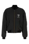 Balenciaga Nylon Lamborghini Bomber Jacket In Black