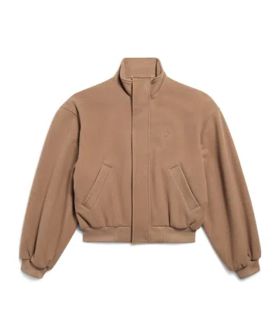 Balenciaga Men's Blouson In Camel In Brown