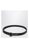Balenciaga Bottle Opener D-ring Leather Belt In Black