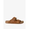 Balenciaga Sunday Suede Sandals In Brown