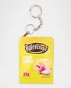 Balenciaga Men's Calfskin Chips Logo Keychain