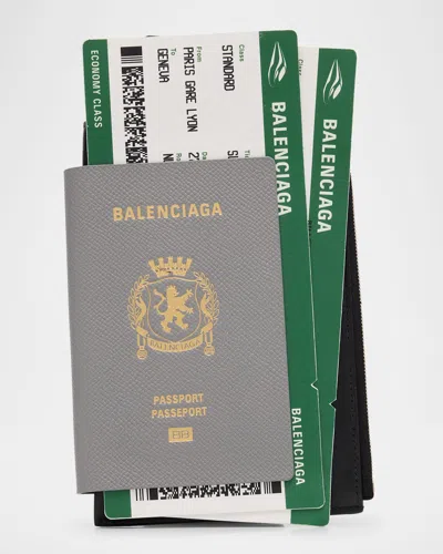 BALENCIAGA MEN'S CALFSKIN PASSPORT PHONE HOLDER