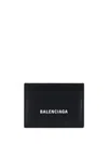 Balenciaga Compact Calfskin Cardholder Leather Imperfections In Black