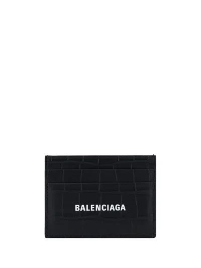 Balenciaga Men Card Holder In Black