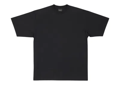 Pre-owned Balenciaga Men's Care Label Medium Fit T-shirt In Black