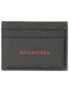 Balenciaga Textured Cash And Card Holder In Black