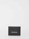 Balenciaga Compact Calfskin Cardholder Leather Imperfections In Black