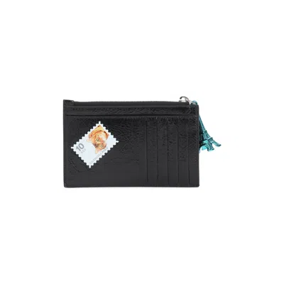 Balenciaga Cash Black Leather Coin Purse With Card Holder